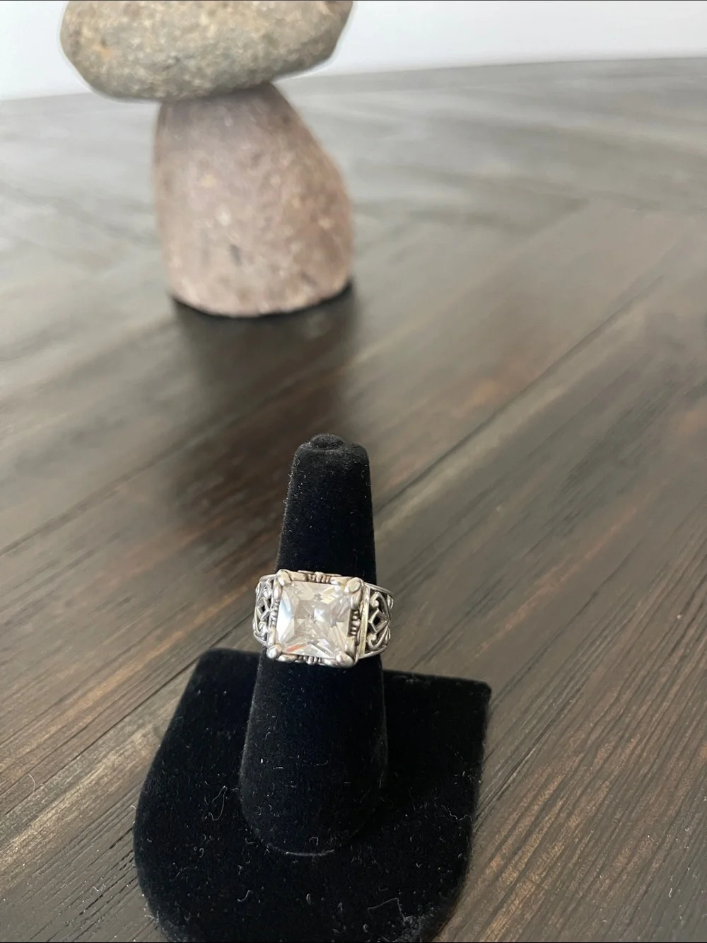 Silpada Cubic zirconia and silver ring size 7